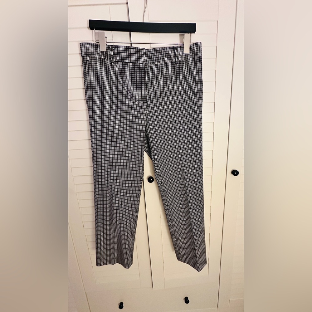 Ann Taylor Black and White Checkered Pants